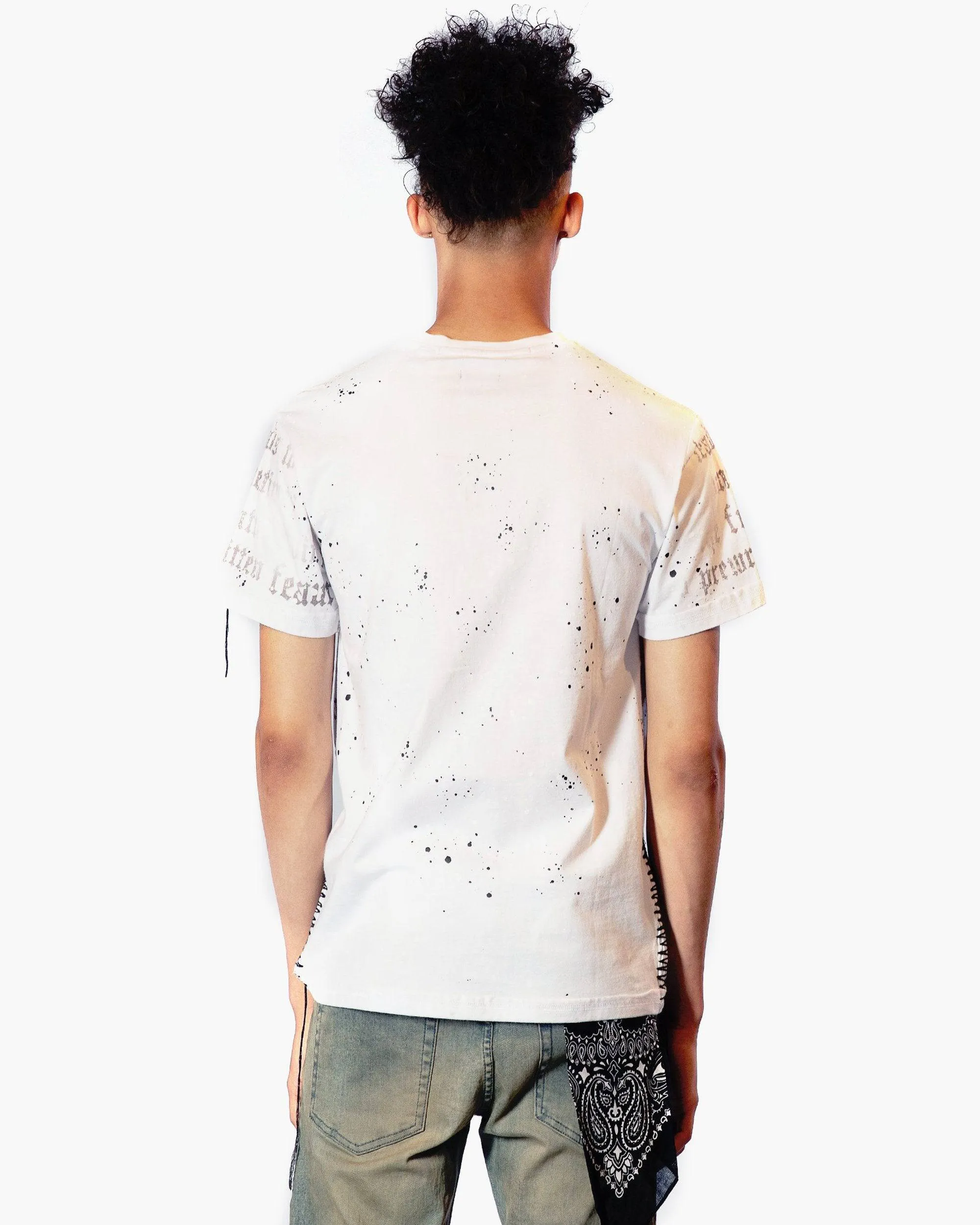 Bleunoir Skull Sequin Crew Neck Tee - White