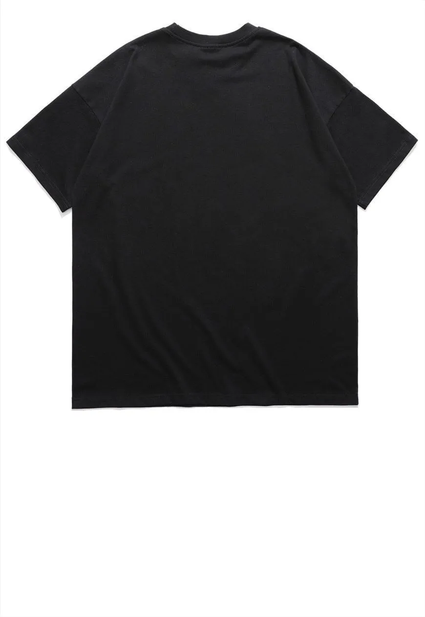 DBZ print t-shirt retro Anime tee Son Goku top in black