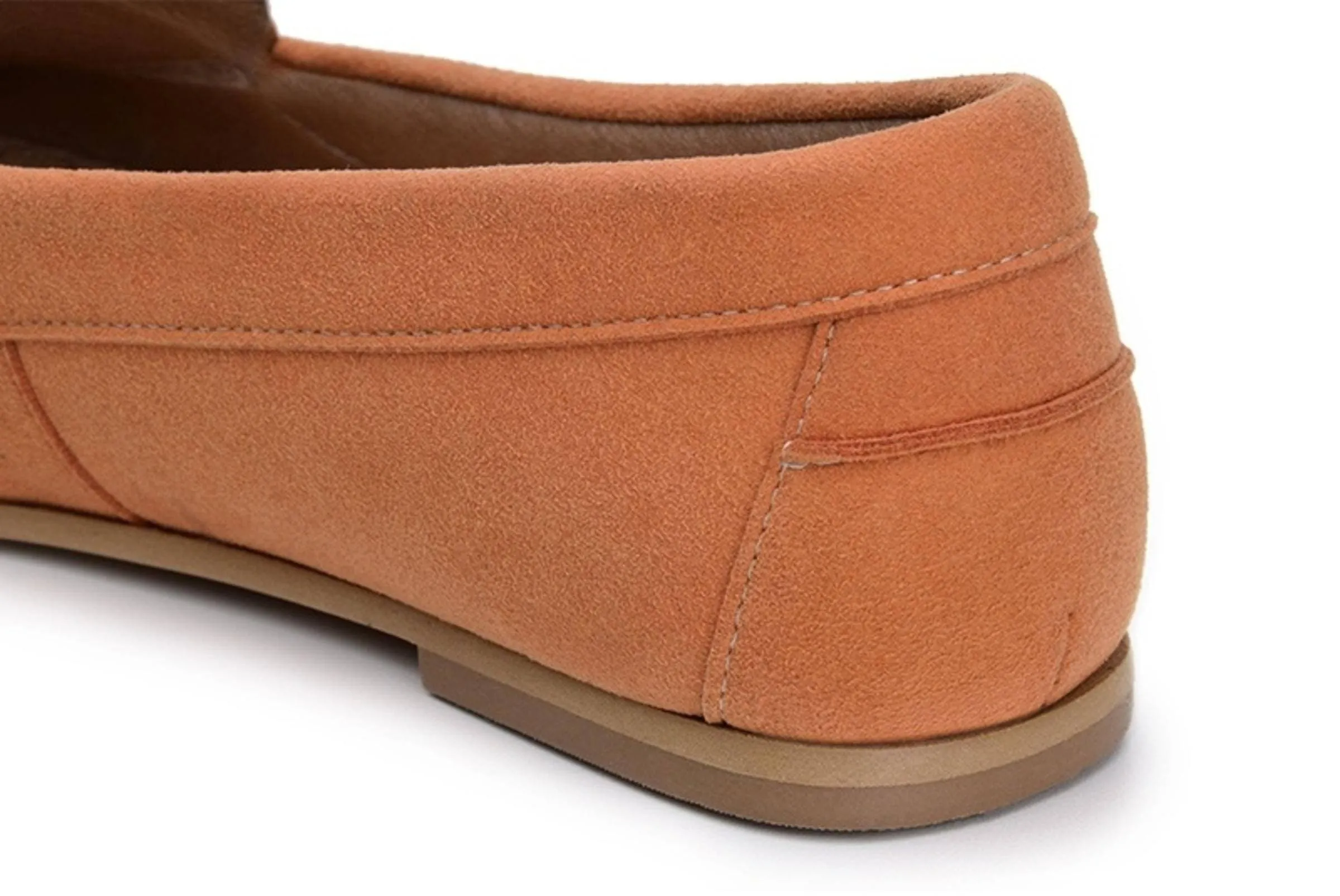 'Luisa' vegan-suede women's moccasin Ahimsa Shoes - orange