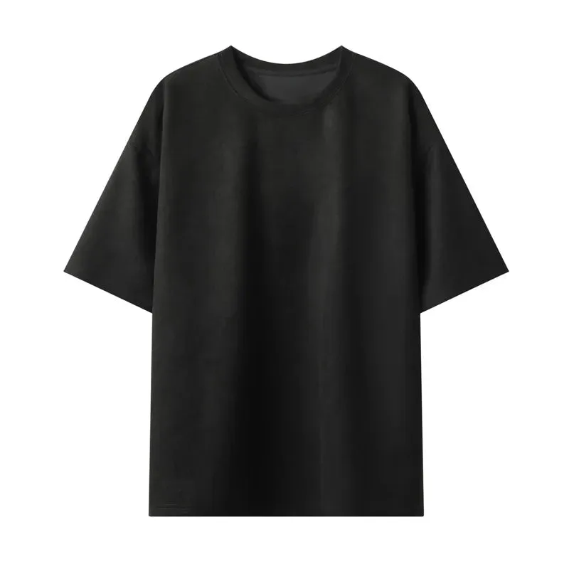 Summer Short Sleeved T Shirt for Men-Casual Loose O Neck Top