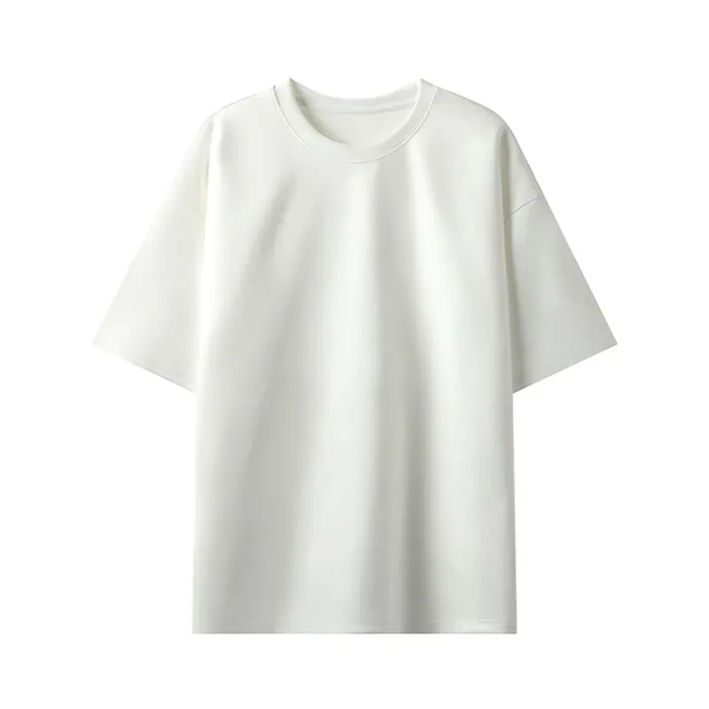 Summer Short Sleeved T Shirt for Men-Casual Loose O Neck Top